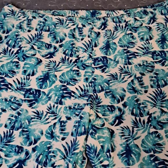 Terra & Sky Tropical Leaf Print Lounge pajama pants size 3X - Picture 2 of 5